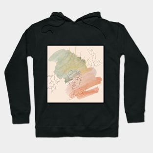 Watercolor aesthetic girl Hoodie